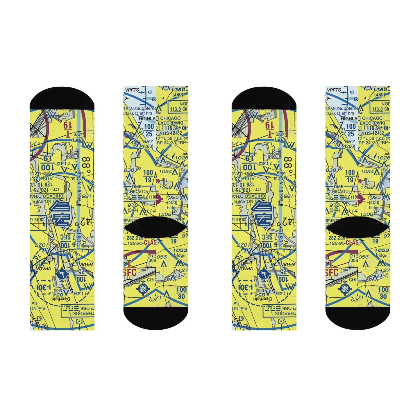 ORD Cushioned Crew Socks | Chicago O'Hare International Socks