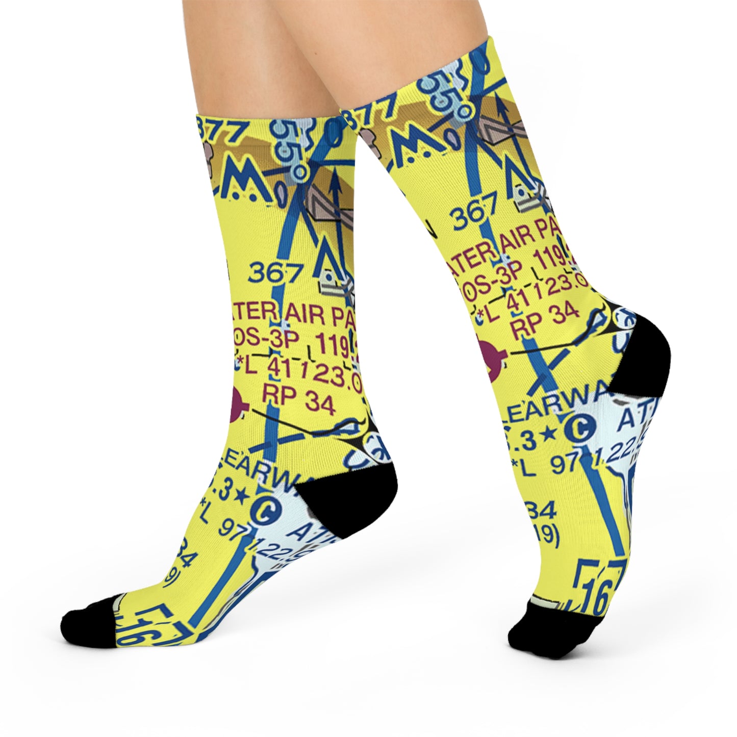 CLW Cushioned Crew Socks | Clearwater Air Park Socks