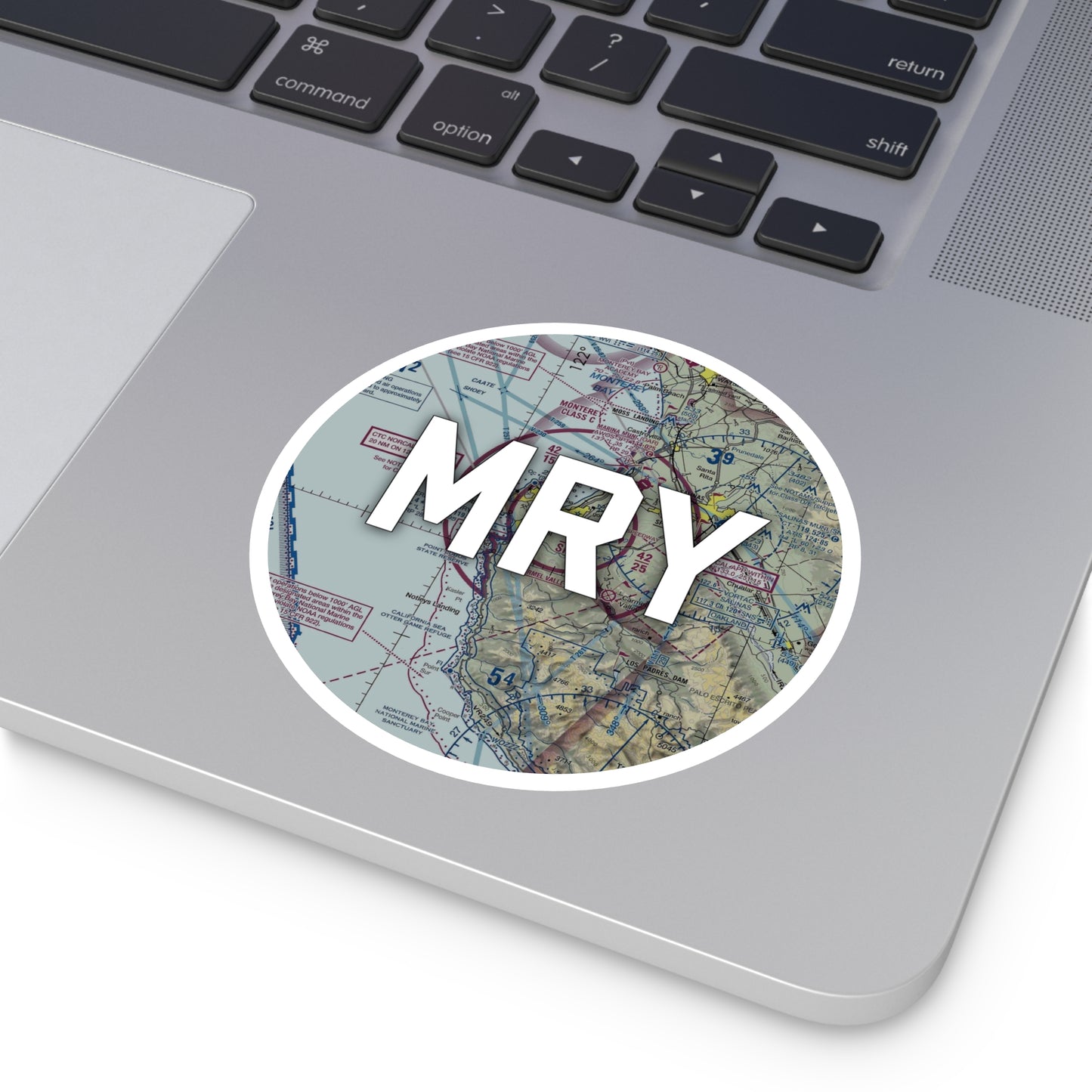 MRY Round Sticker | Monterey Regional Airport Sticker