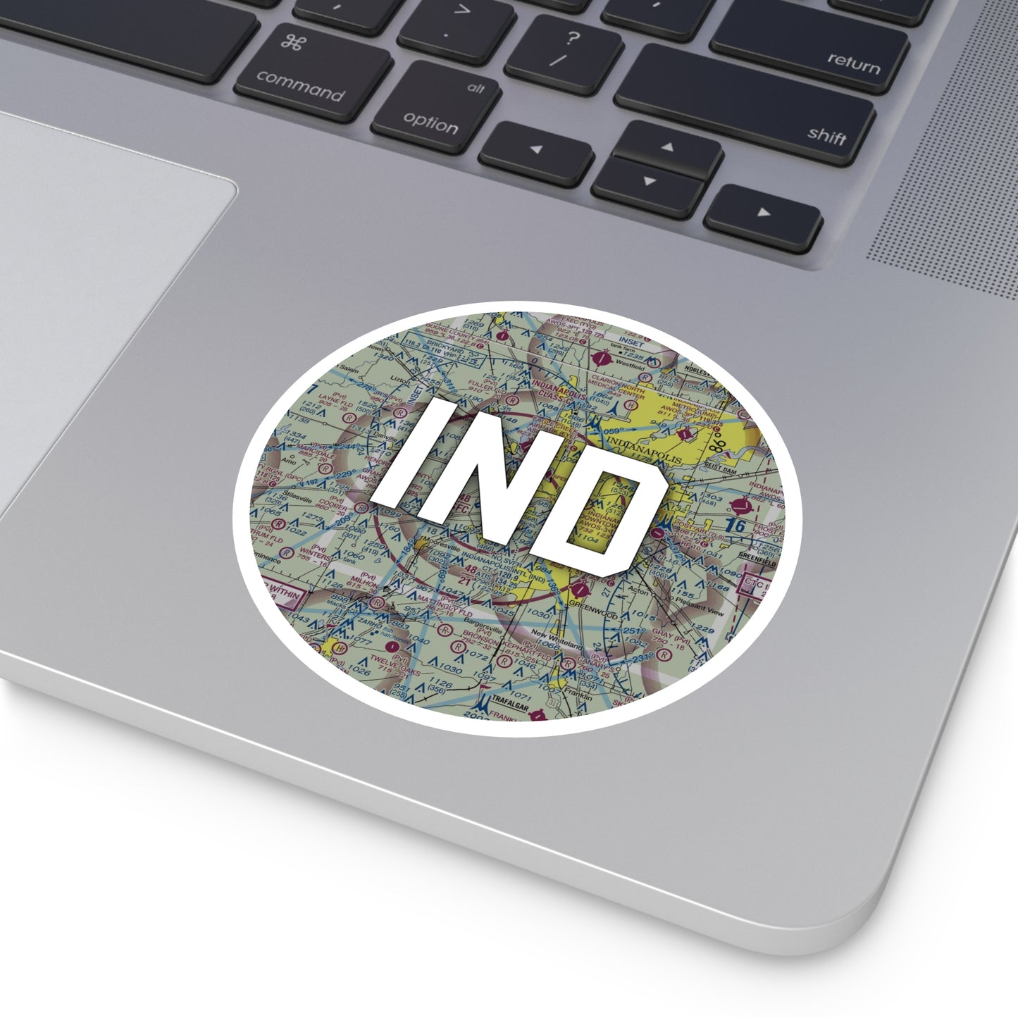 IND Round Sticker | Indianapolis International Airport Sticker