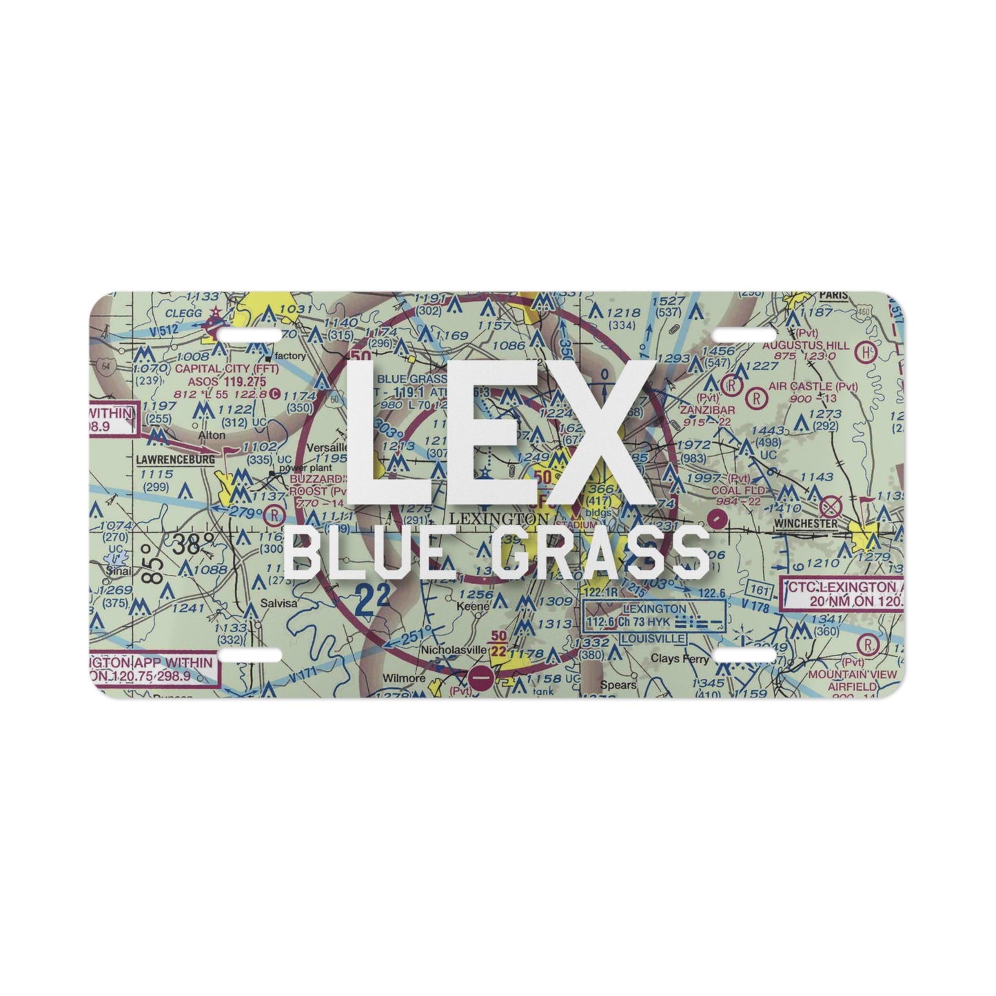 LEX Vanity Plate | Blue Grass Airport Vanity Plate