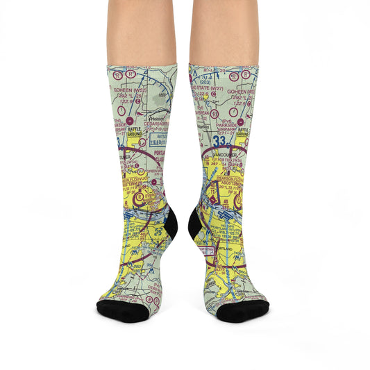 PDX Cushioned Crew Socks | Portland International Airport Socks