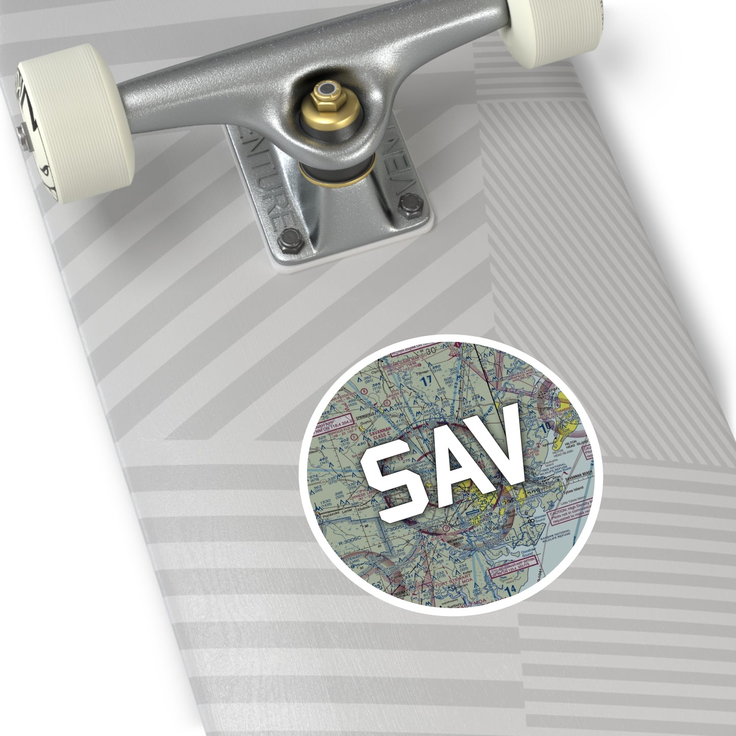 SAV Round Sticker | Savannah/Hilton Head International Airport Sticker