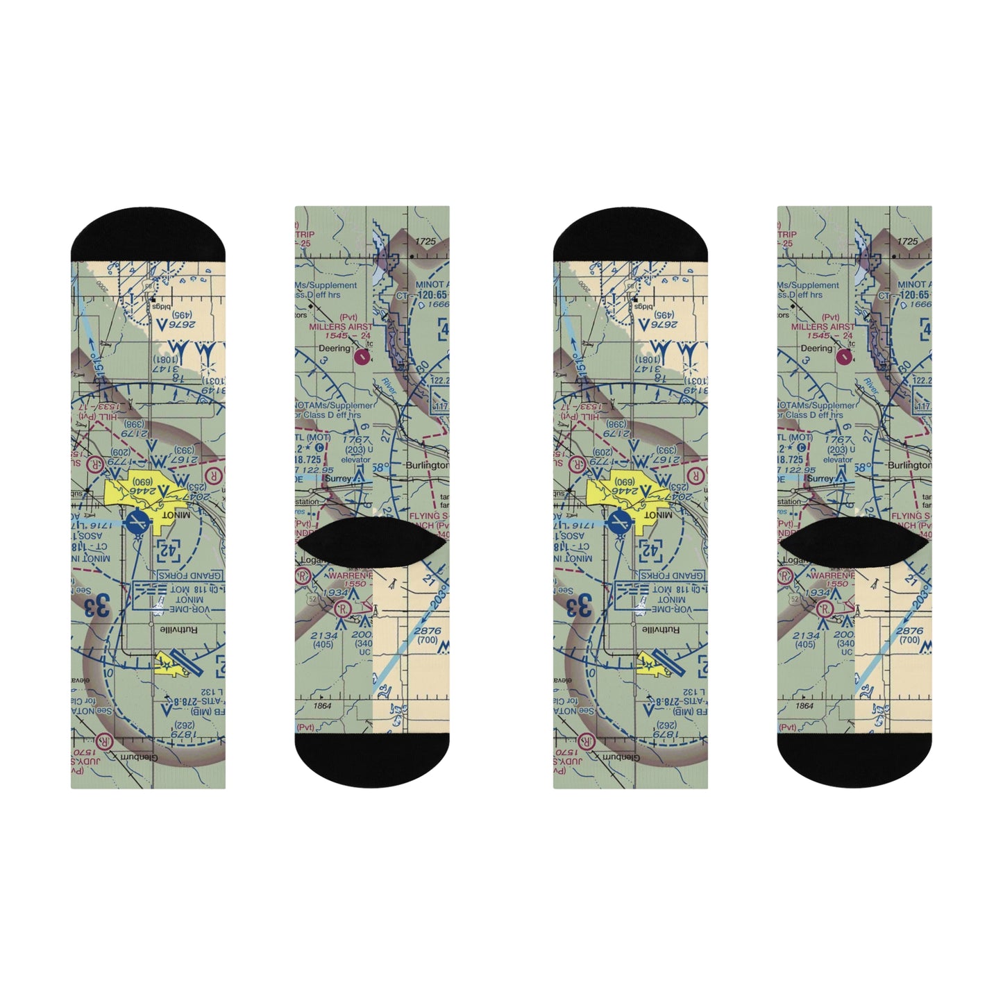 MOT Cushioned Crew Socks | Minot International Airport Socks