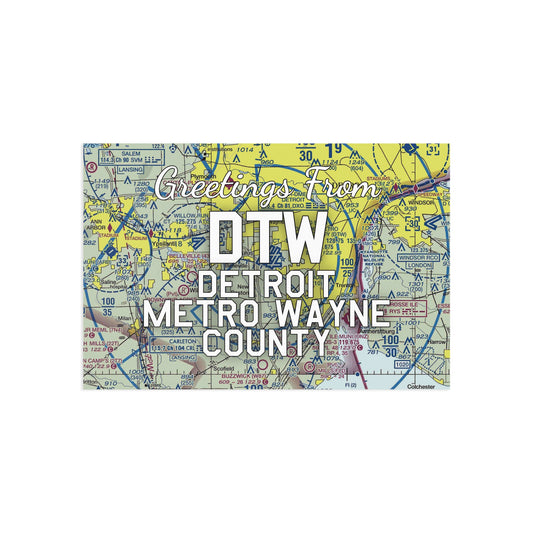 DTW Postcard | Detroit Metro Wayne County Airport Card