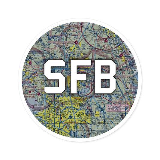 SFB Round Sticker | Orlando Sanford International Airport Sticker