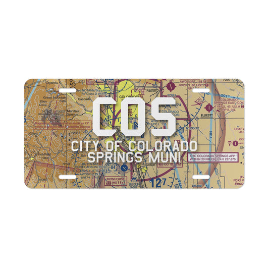 COS Vanity Plate | City of Colorado Springs Municipal Airport Vanity Plate