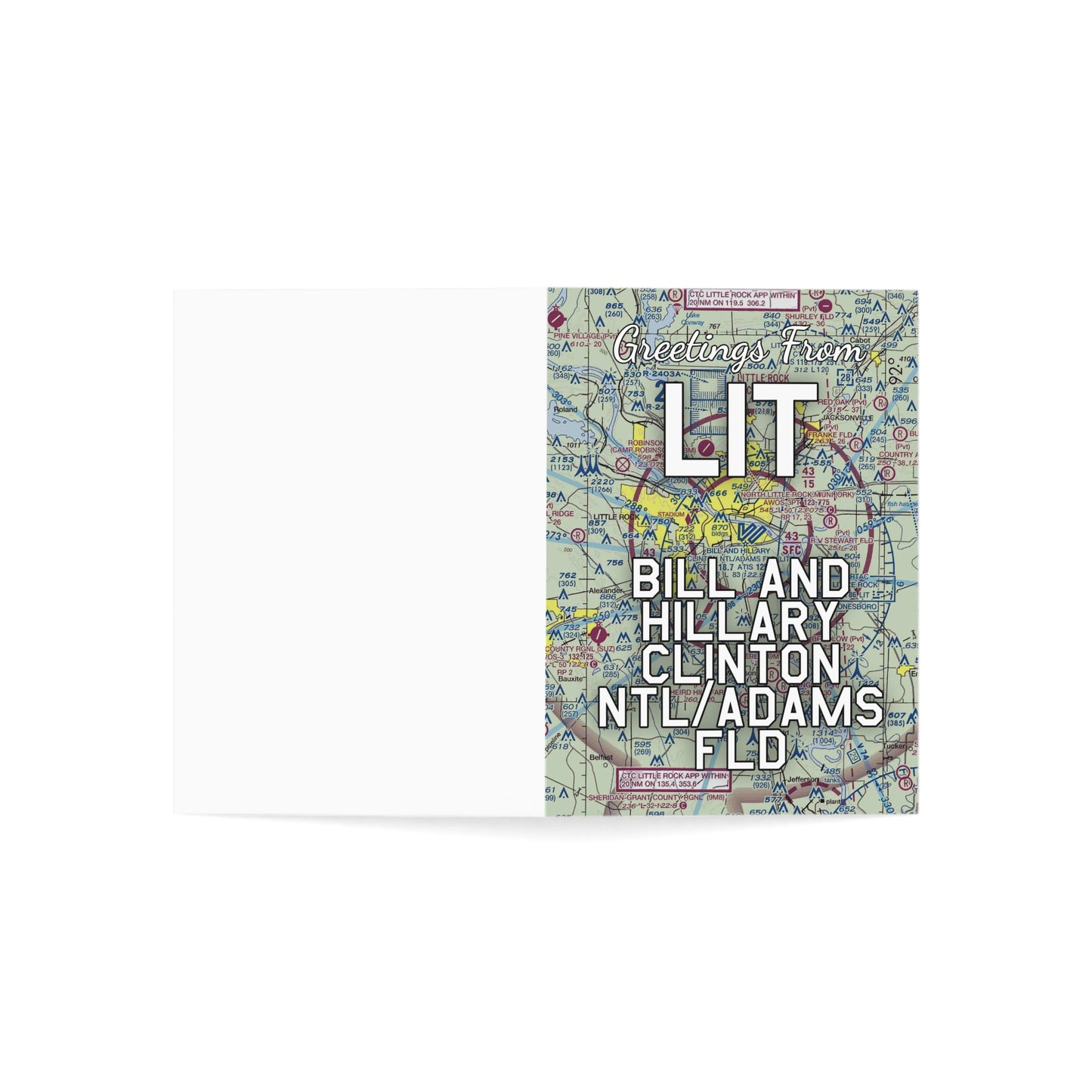 LIT Greeting Cards | Bill and Hillary Clinton National/Adams Field Airport Cards