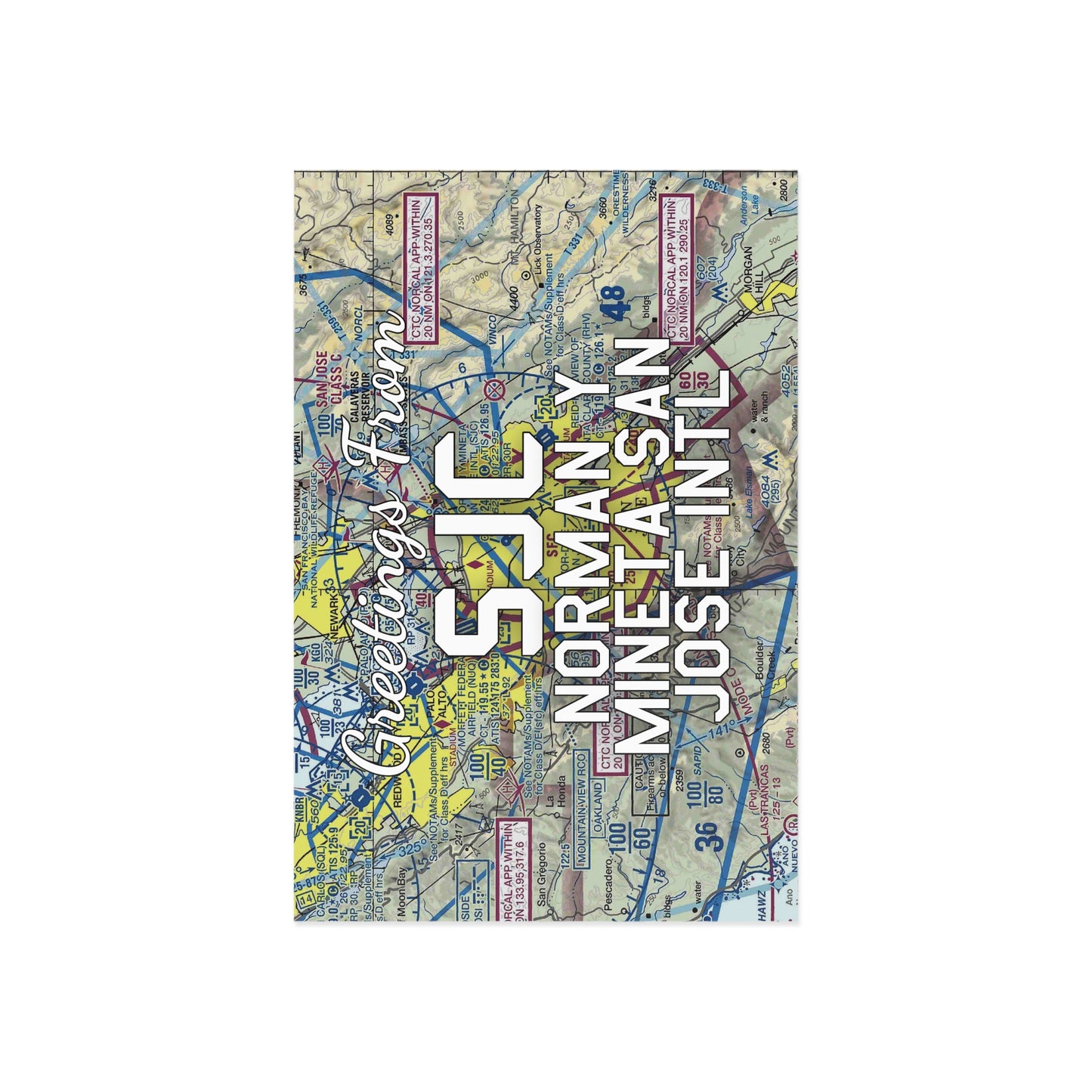 SJC Postcard | Norman Y Mineta San Jose International Airport Card
