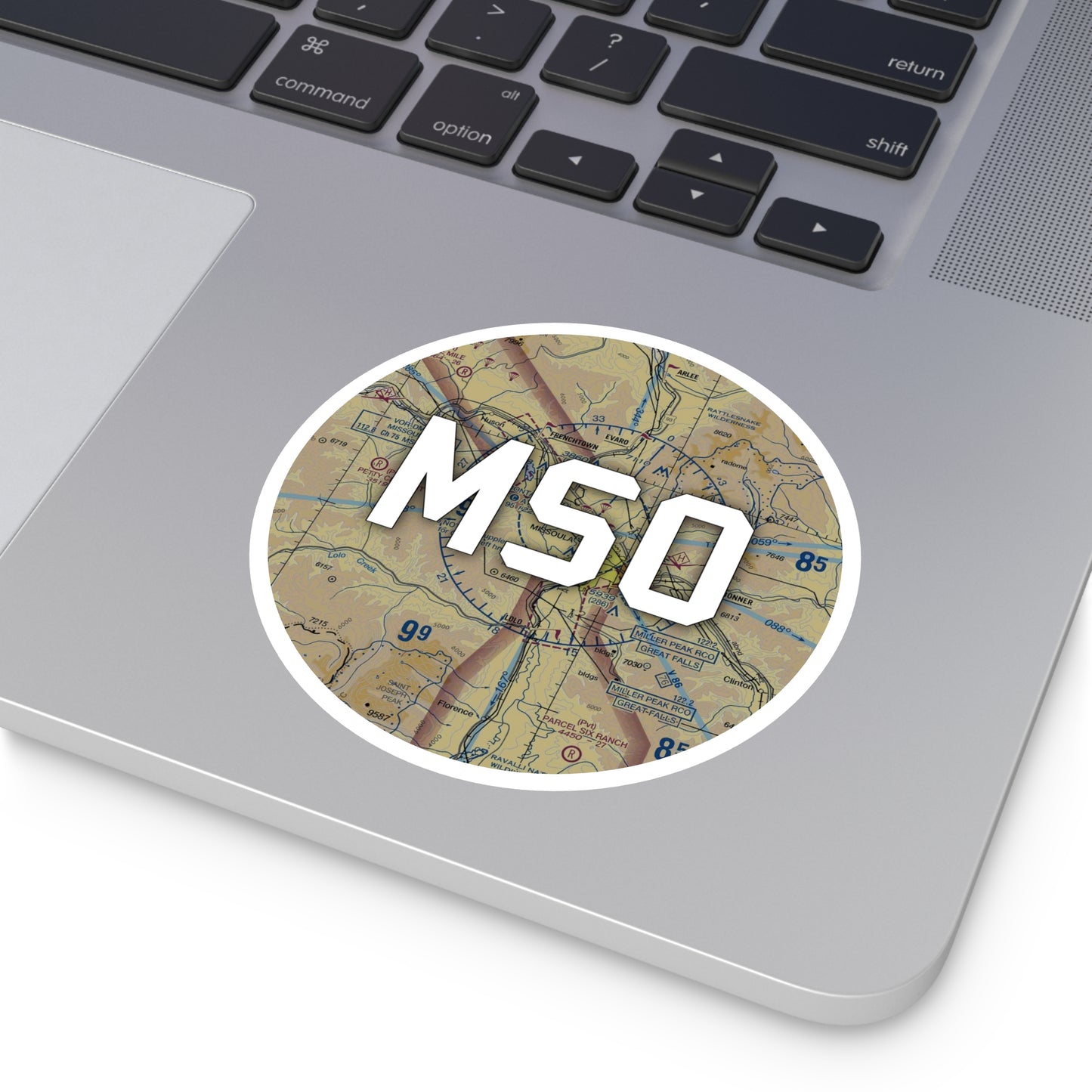 MSO Round Sticker | Missoula Montana Airport Sticker