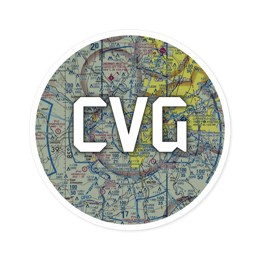 CVG Round Sticker | Cincinnati/Northern Kentucky International Airport Sticker