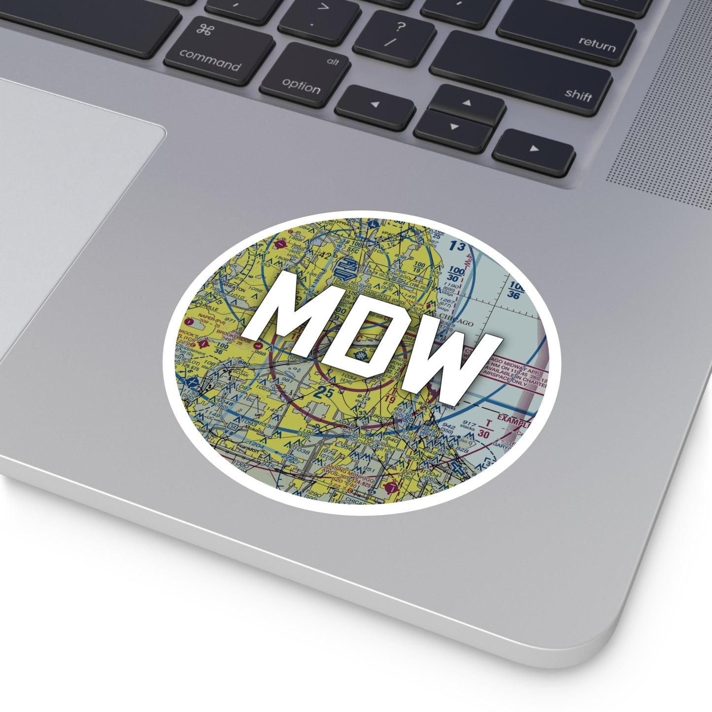 MDW Round Sticker | Chicago Midway International Airport Sticker