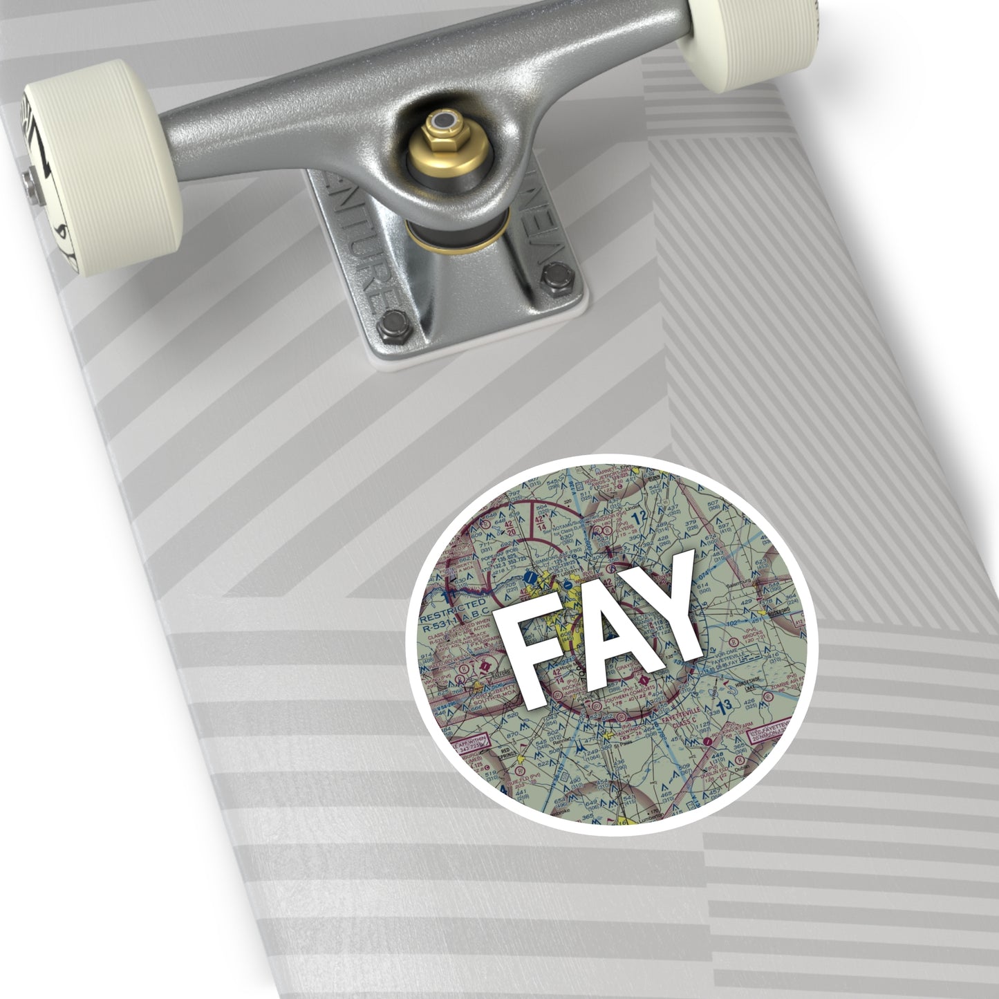 FAY Round Sticker | Fayetteville Regional/Grannis Field Airport Sticker