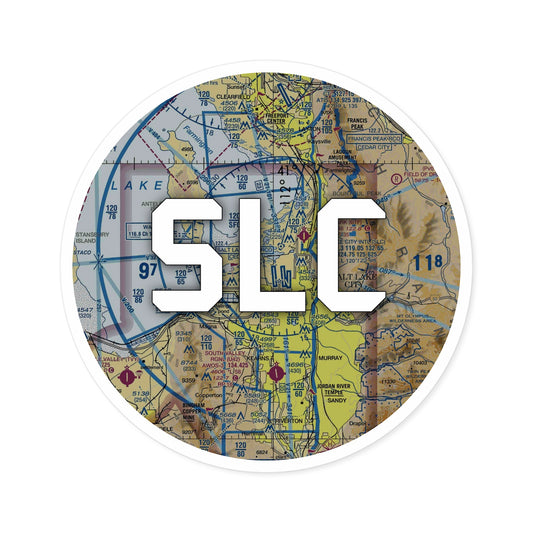 SLC Round Sticker | Salt Lake City International Airport Sticker