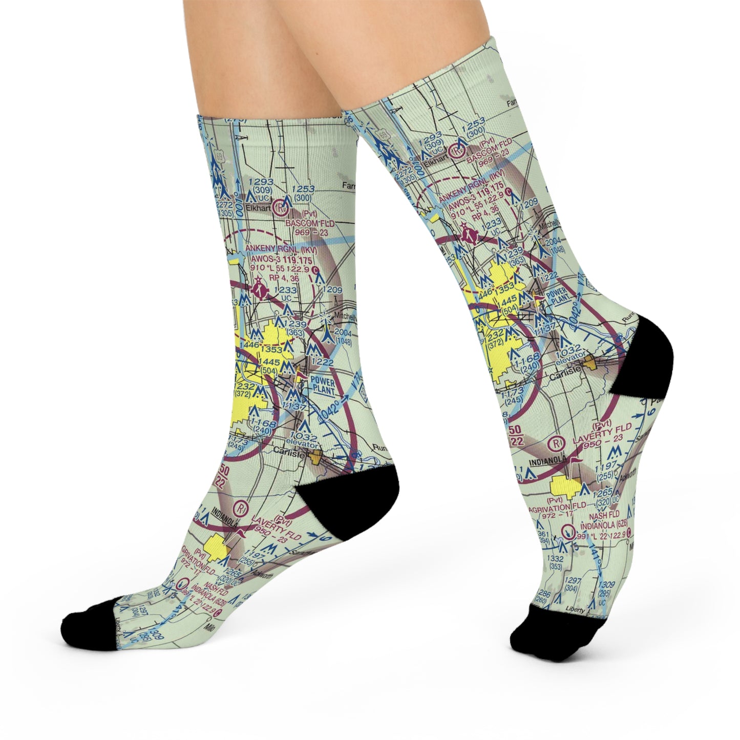 DSM Cushioned Crew Socks | Des Moines International Airport Socks