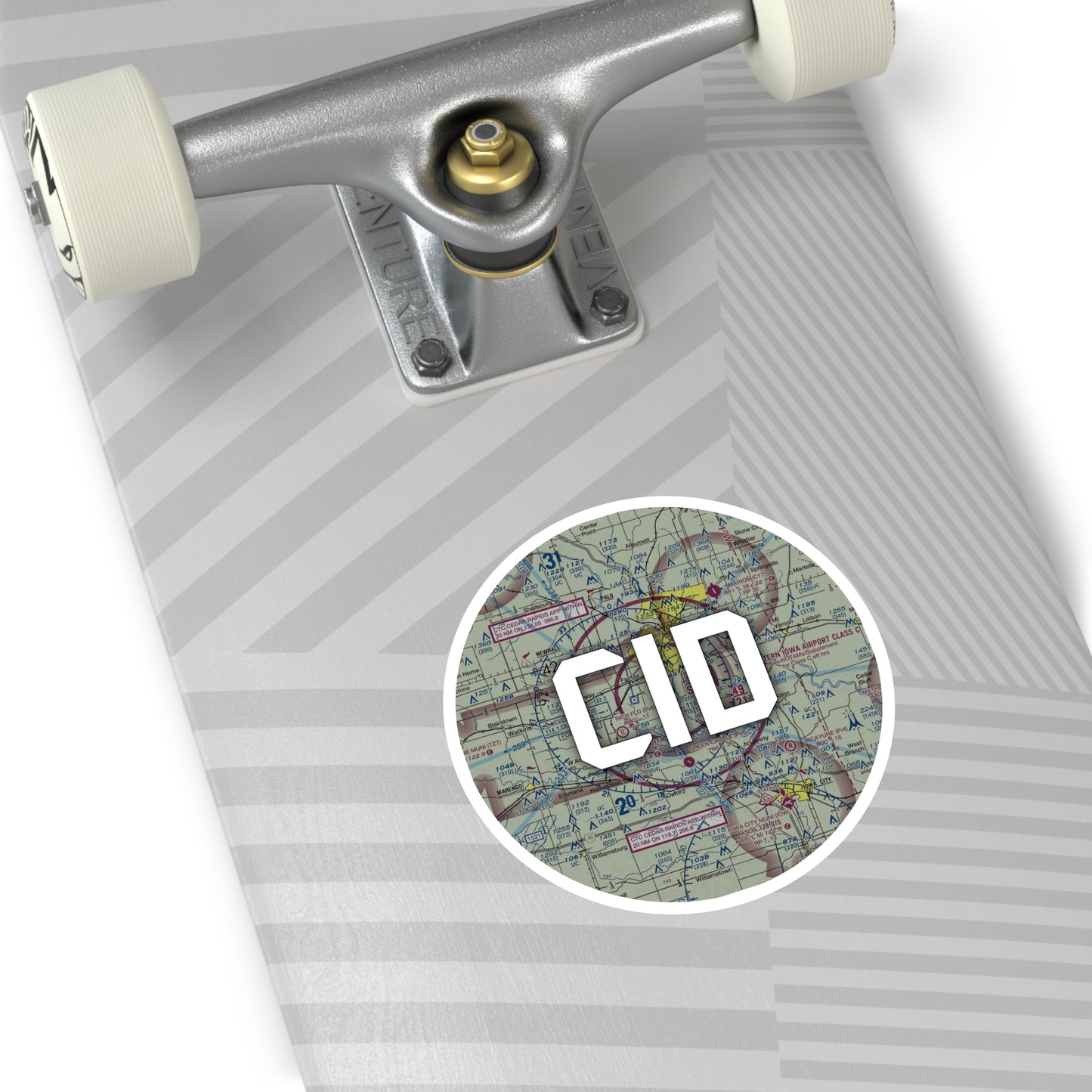 CID Round Sticker | The Eastern Iowa Airport Sticker