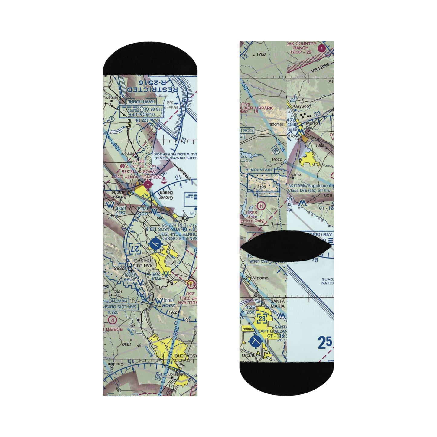 SBP Cushioned Crew Socks | San Luis Obispo County Regional Airport Socks