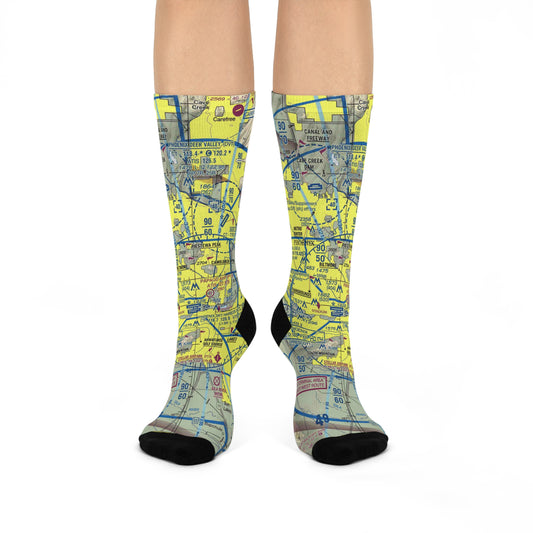 PHX Cushioned Crew Socks | Phoenix Sky Harbor International Airport Socks