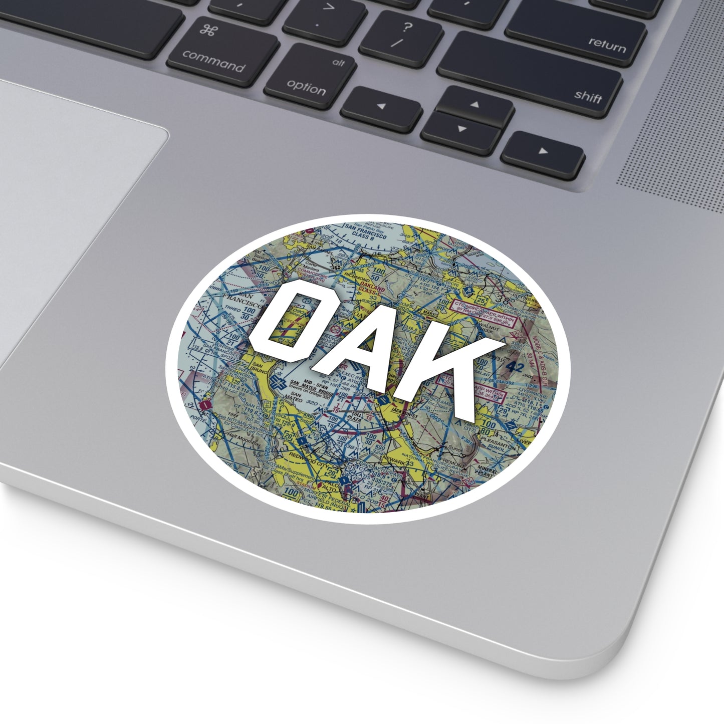 OAK Round Sticker | San Francisco Bay Oakland International Airport Sticker