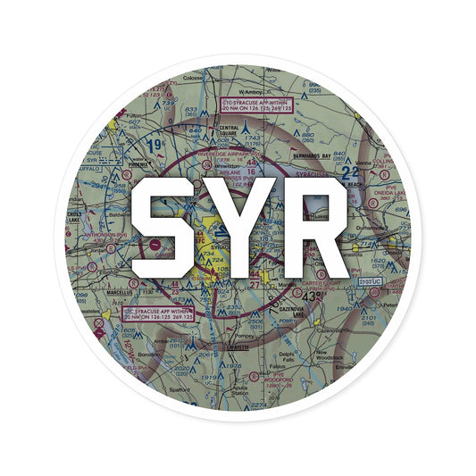 SYR Round Sticker | Syracuse Hancock International Airport Sticker