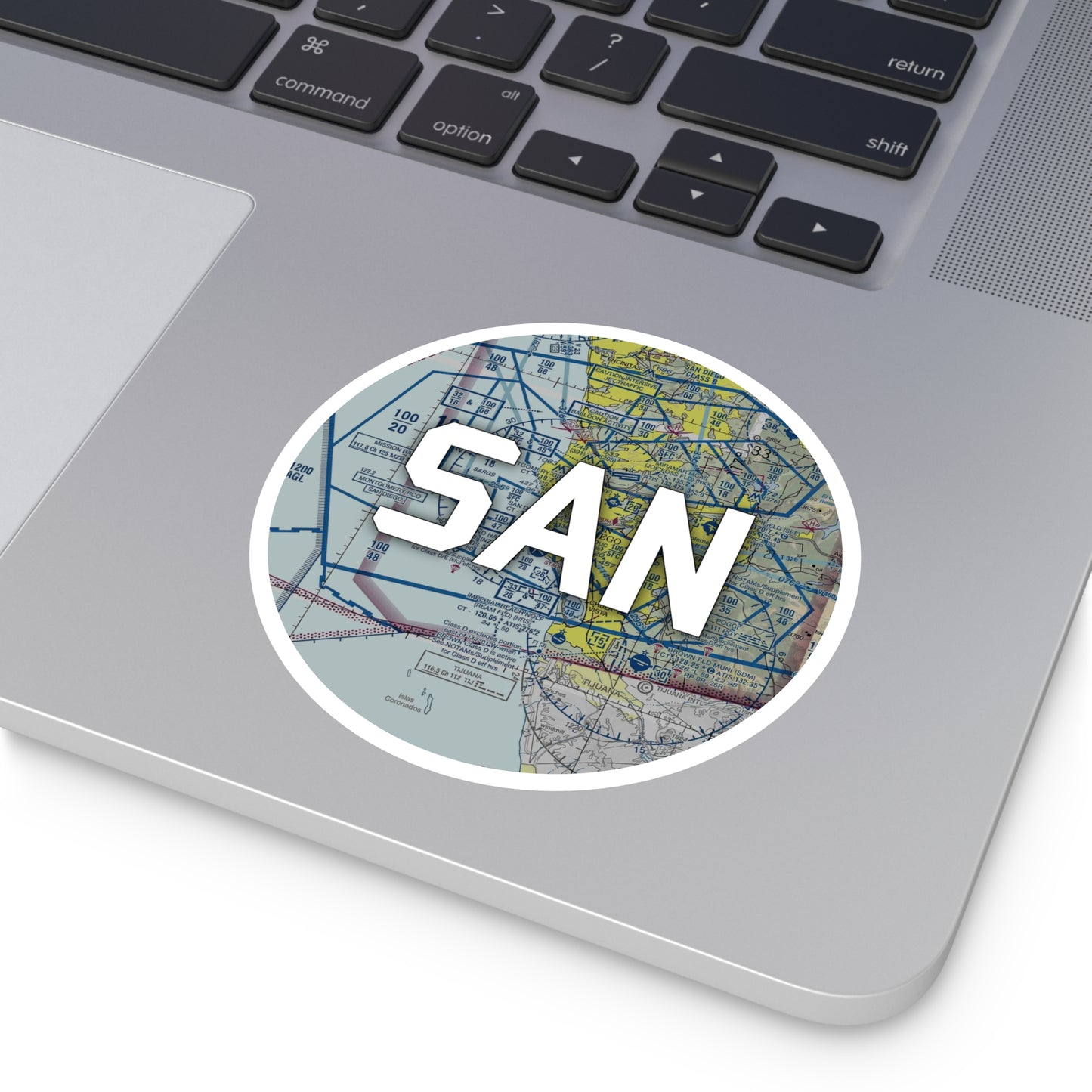 SAN Round Sticker | San Diego International Airport Sticker