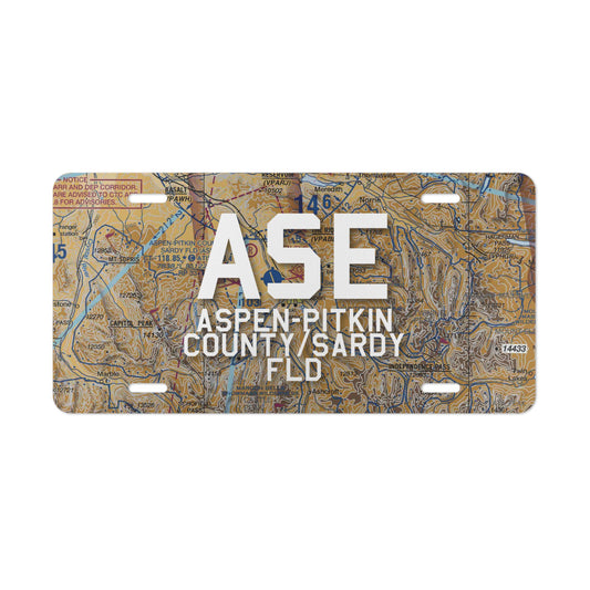 ASE Vanity Plate | Aspen-Pitkin County/Sardy Field Airport Vanity Plate