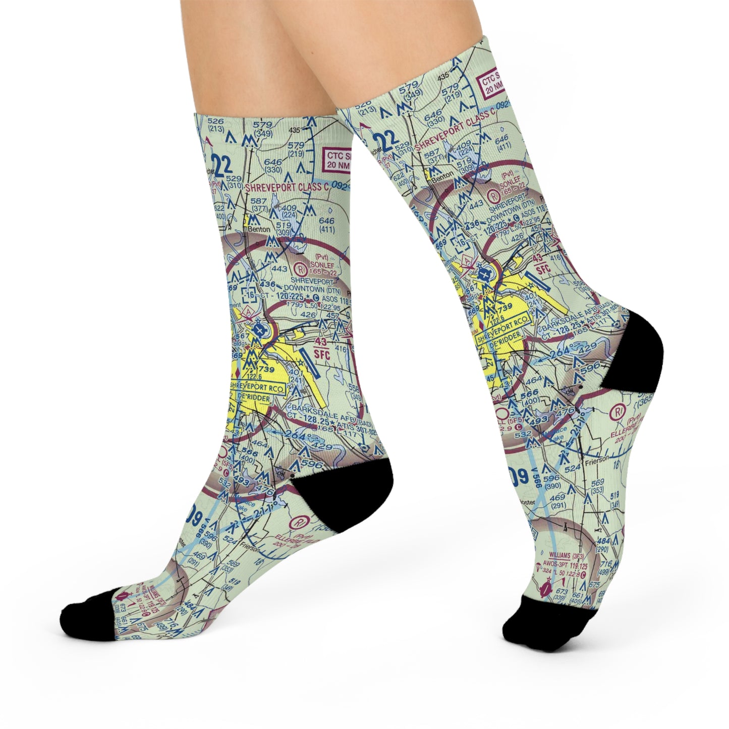 SHV Cushioned Crew Socks | Shreveport Regional Airport Socks