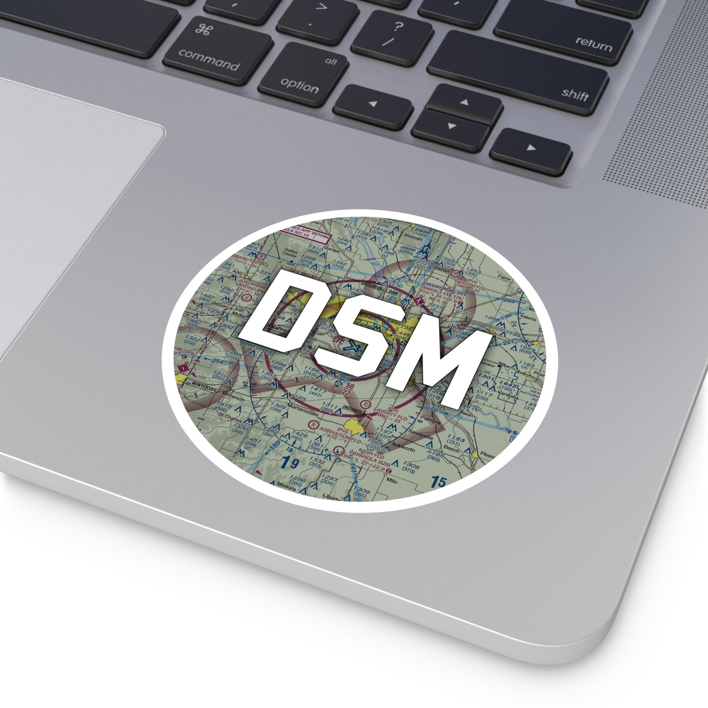 DSM Round Sticker | Des Moines International Airport Sticker