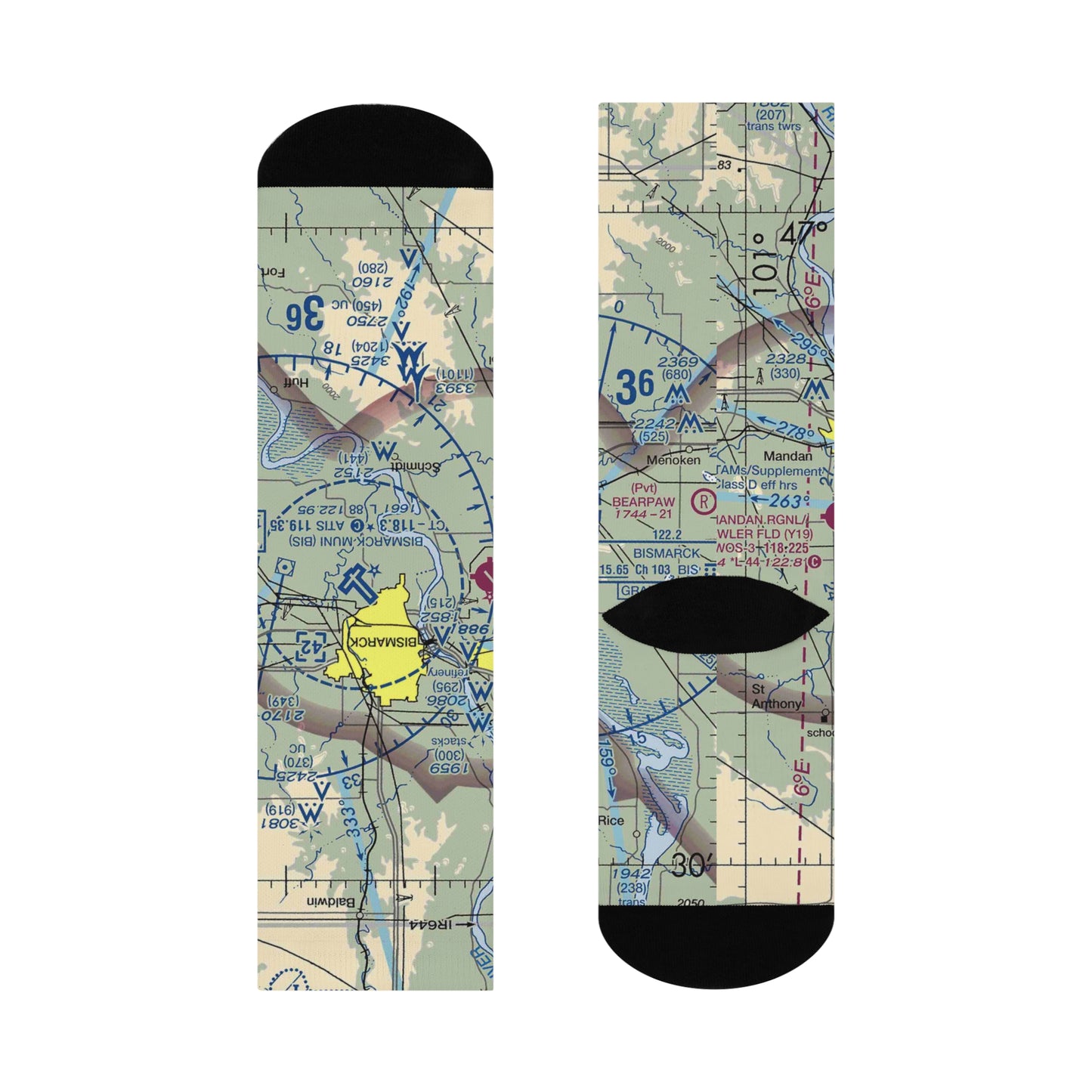 BIS Cushioned Crew Socks | Bismarck Municipal Airport Socks