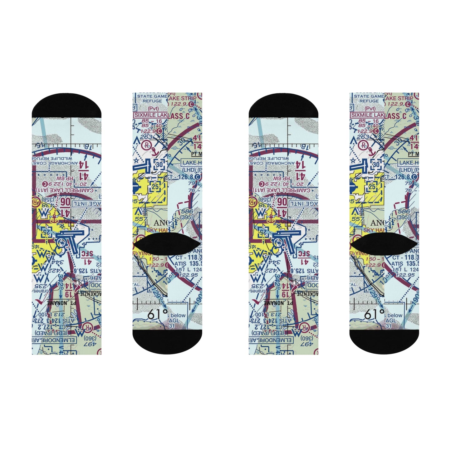 ANC Cushioned Crew Socks | Ted Stevens Anchorage International Airport Socks