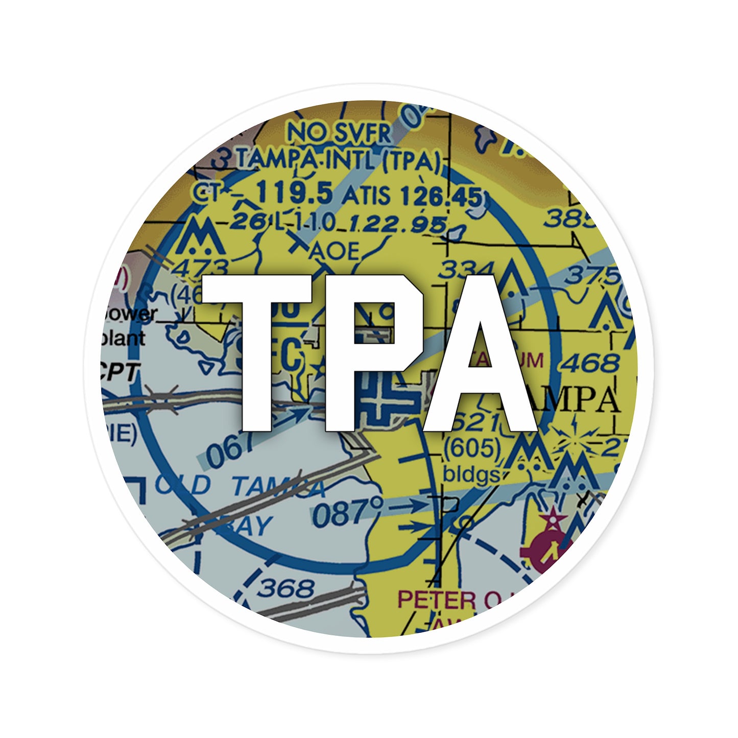 TPA Round Sticker | Tampa International Sticker