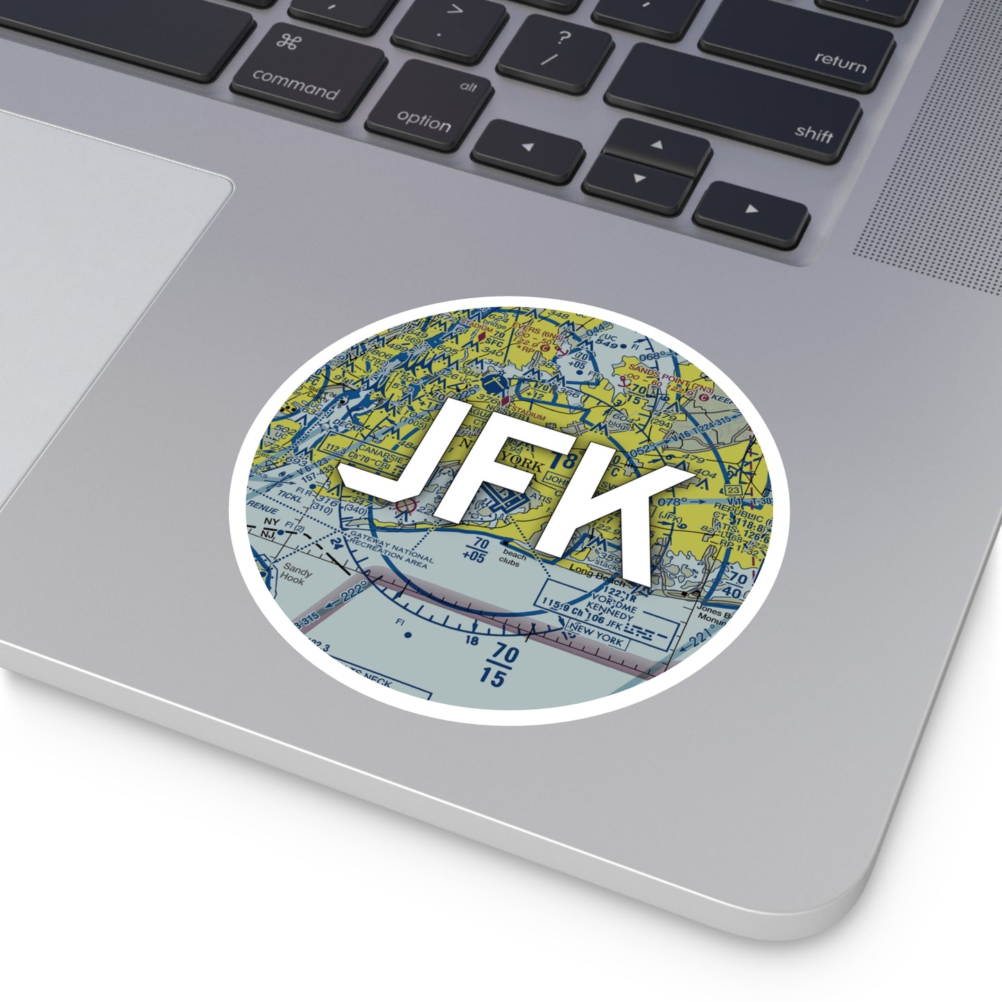 JFK Round Sticker | John F Kennedy International Sticker