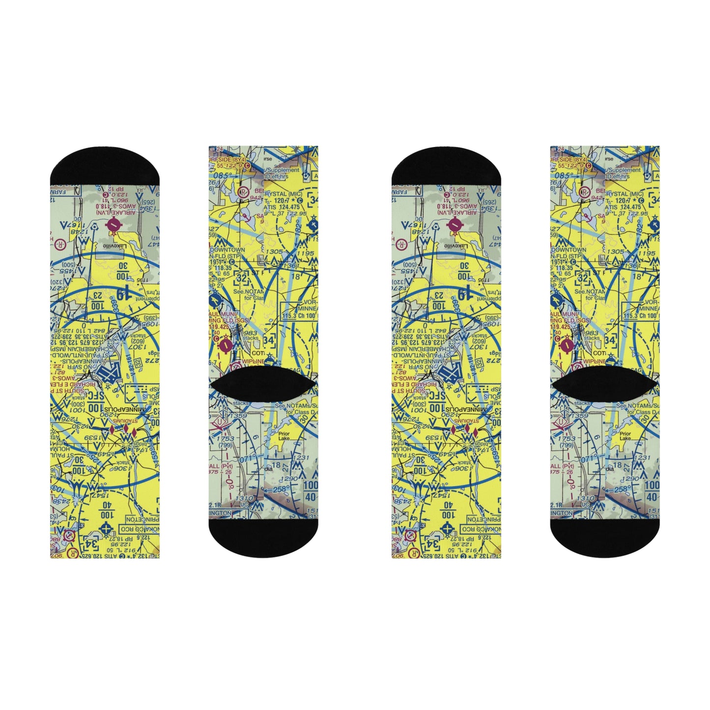 MSP Cushioned Crew Socks | Minneapolis-St Paul International/Wold-Chamberlain Airport Socks