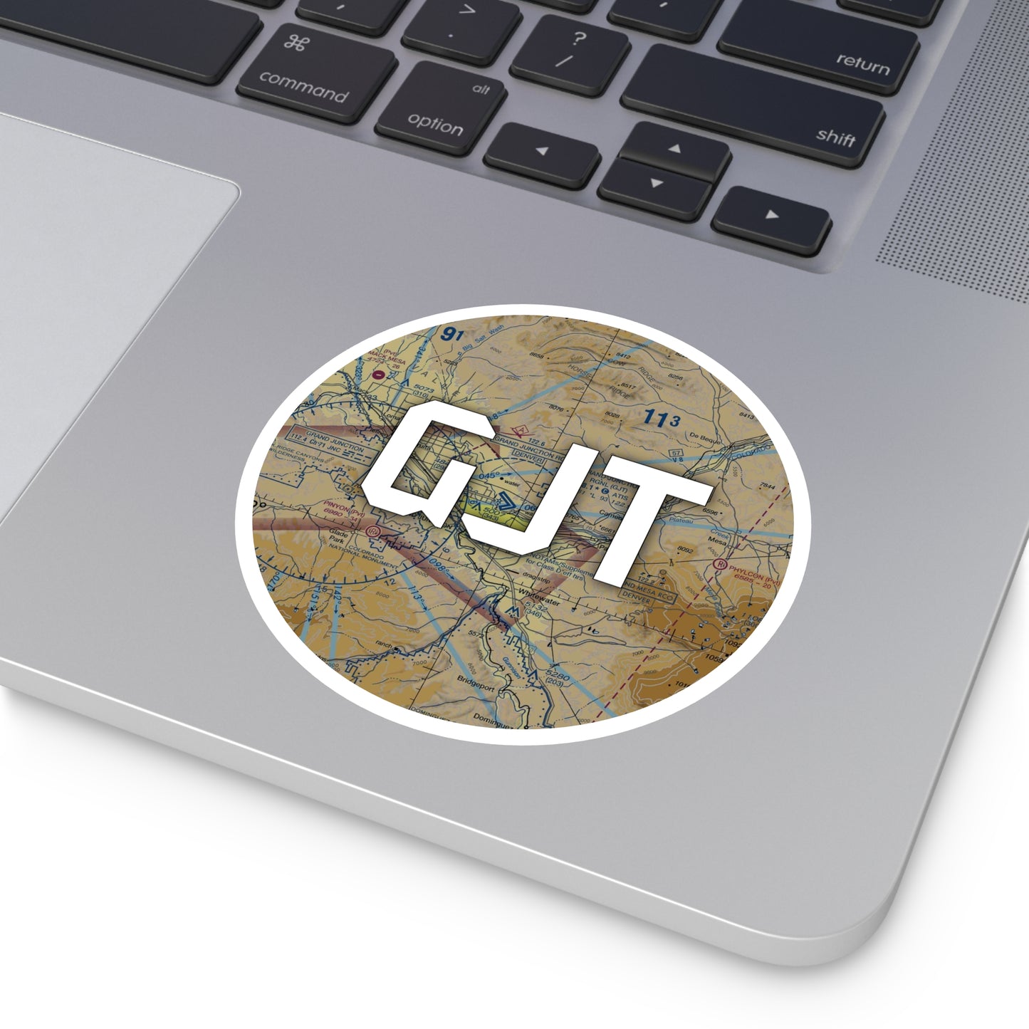 GJT Round Sticker | Grand Junction Regional Airport Sticker