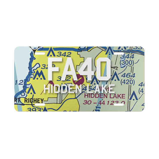 FA40 Vanity Plate | Hidden Lake Airport Vanity Plate