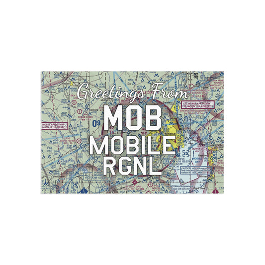 MOB Postcard | Mobile Regional Airport Card