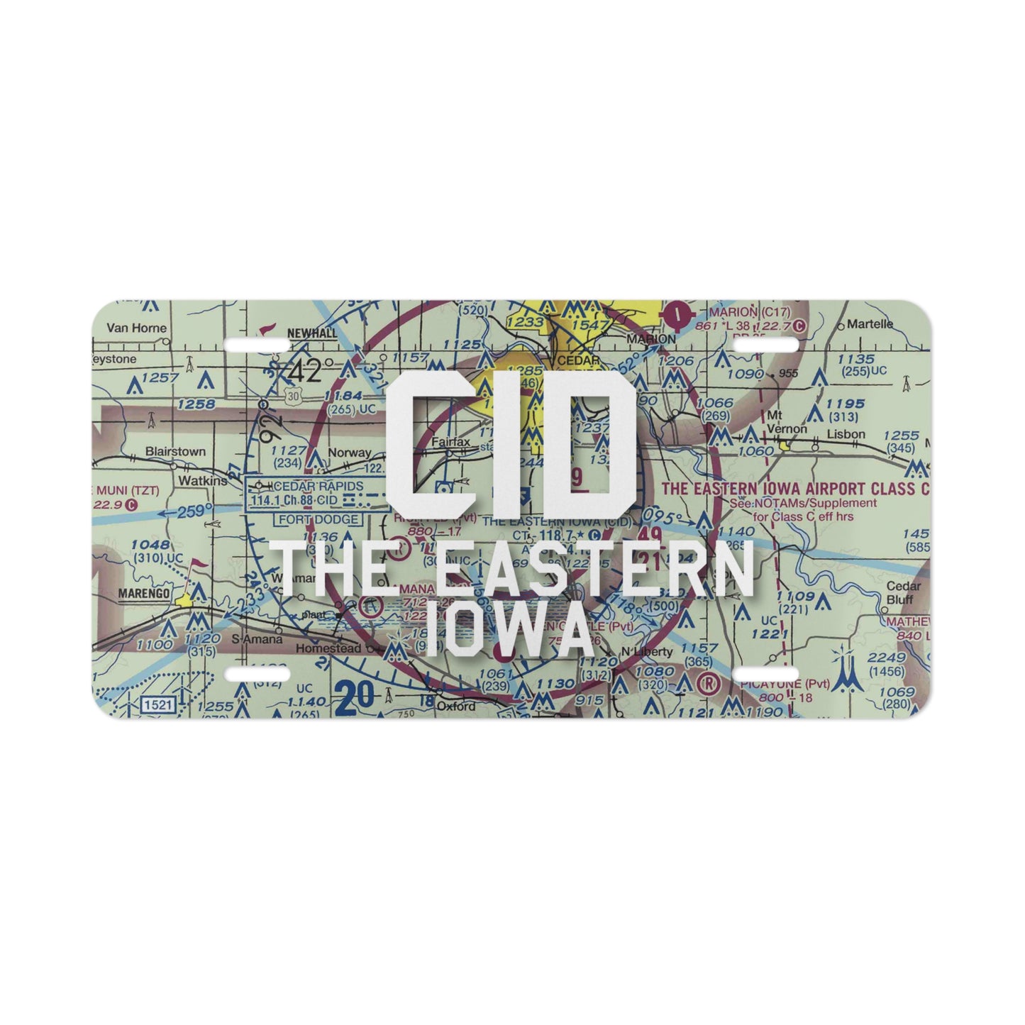 CID Vanity Plate | The Eastern Iowa Airport Vanity Plate