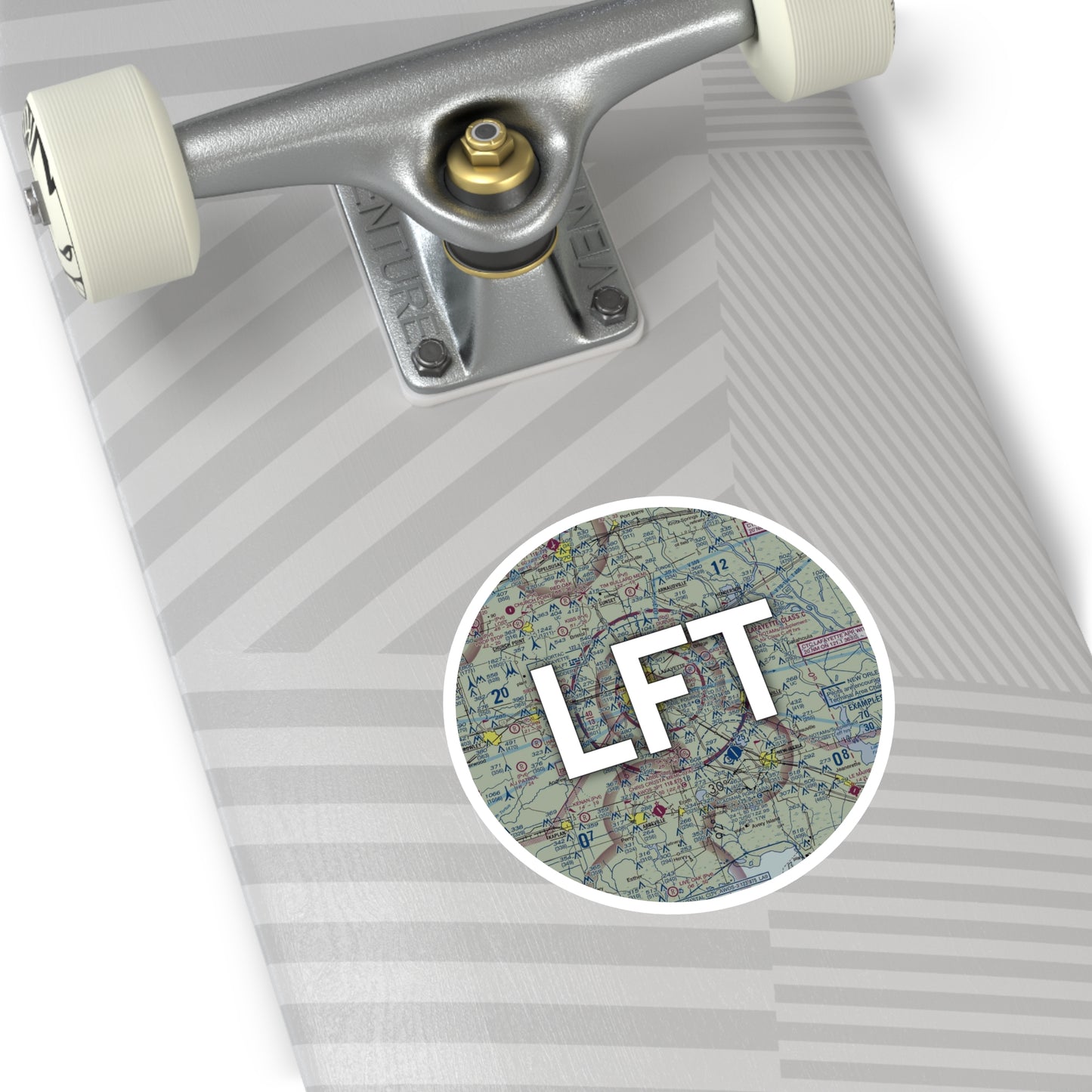 LFT Round Sticker | Lafayette Regional/Paul Fournet Field Airport Sticker