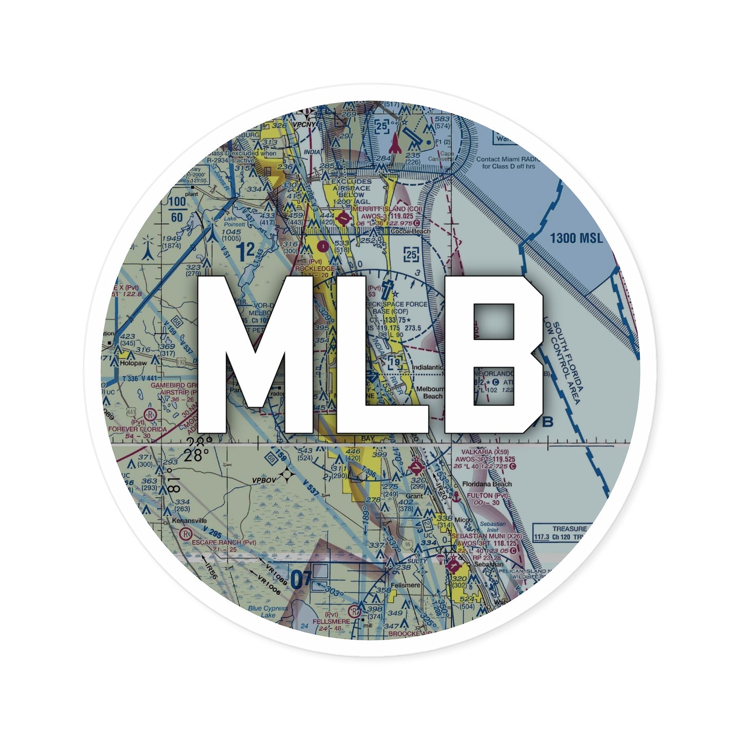 MLB Round Sticker | Melbourne Orlando International Airport Sticker