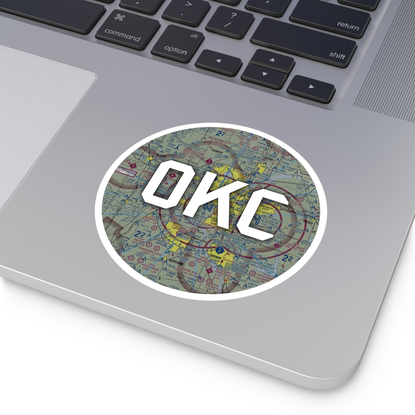 OKC Round Sticker | Will Rogers World Airport Sticker