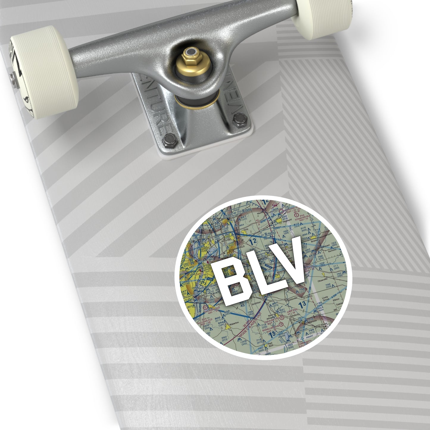 BLV Round Sticker | Scott AFB/Midamerica St Louis Airport Sticker