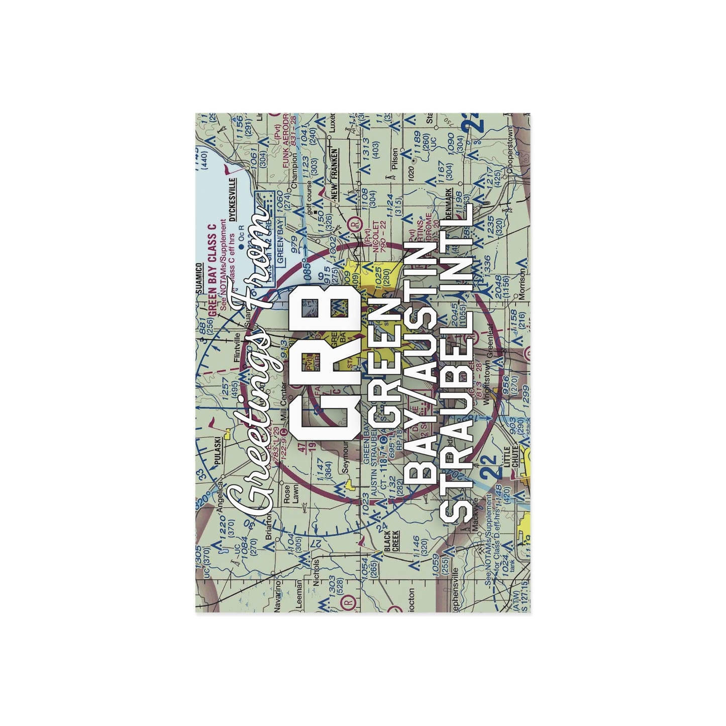 GRB Postcard | Green Bay/Austin Straubel International Airport Card