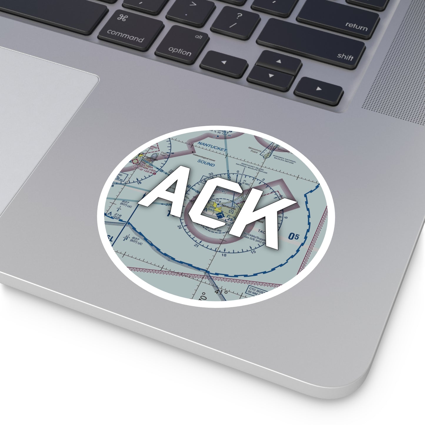 ACK Round Sticker | Nantucket Meml Airport Sticker