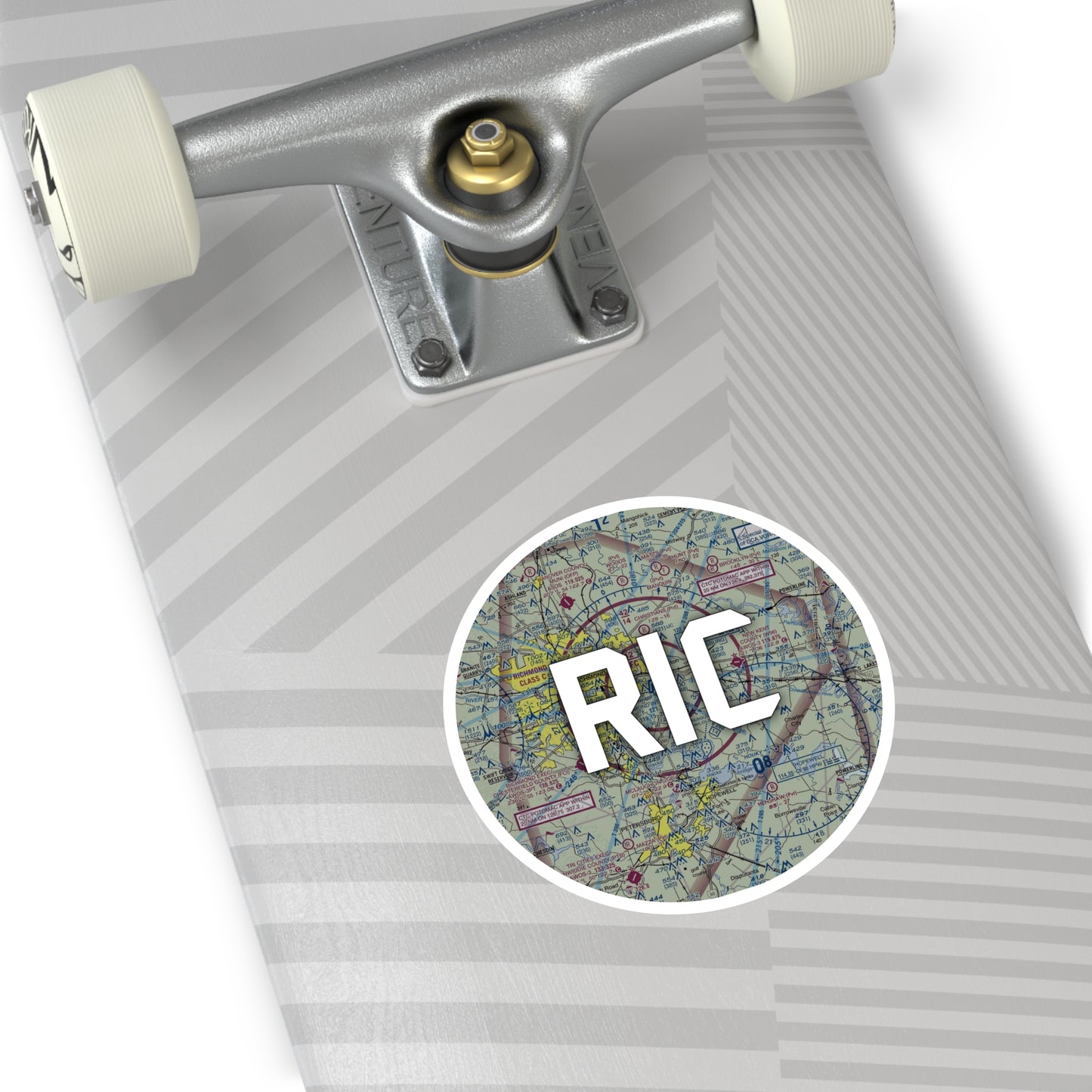 RIC Round Sticker | Richmond International Airport Sticker