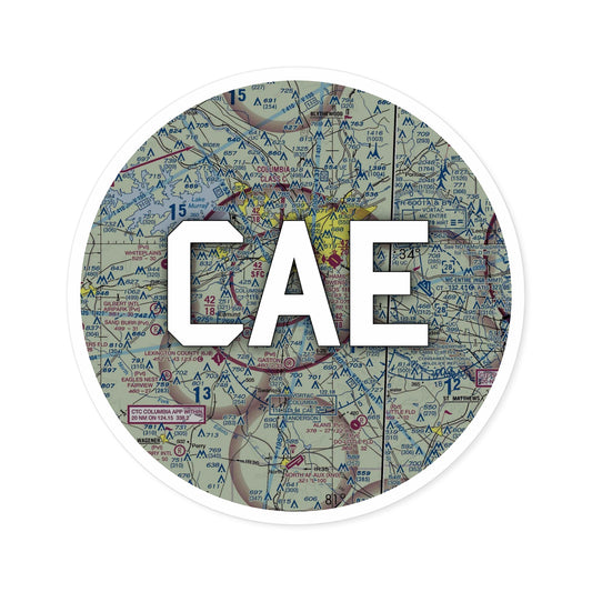 CAE Round Sticker | Columbia Metro Airport Sticker