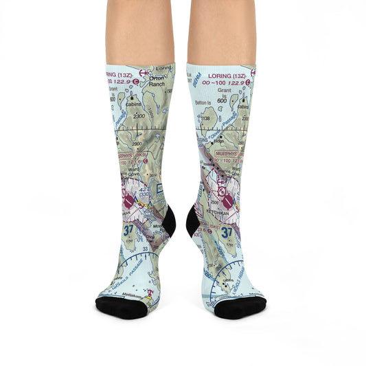 KTN Cushioned Crew Socks | Ketchikan International Airport Socks