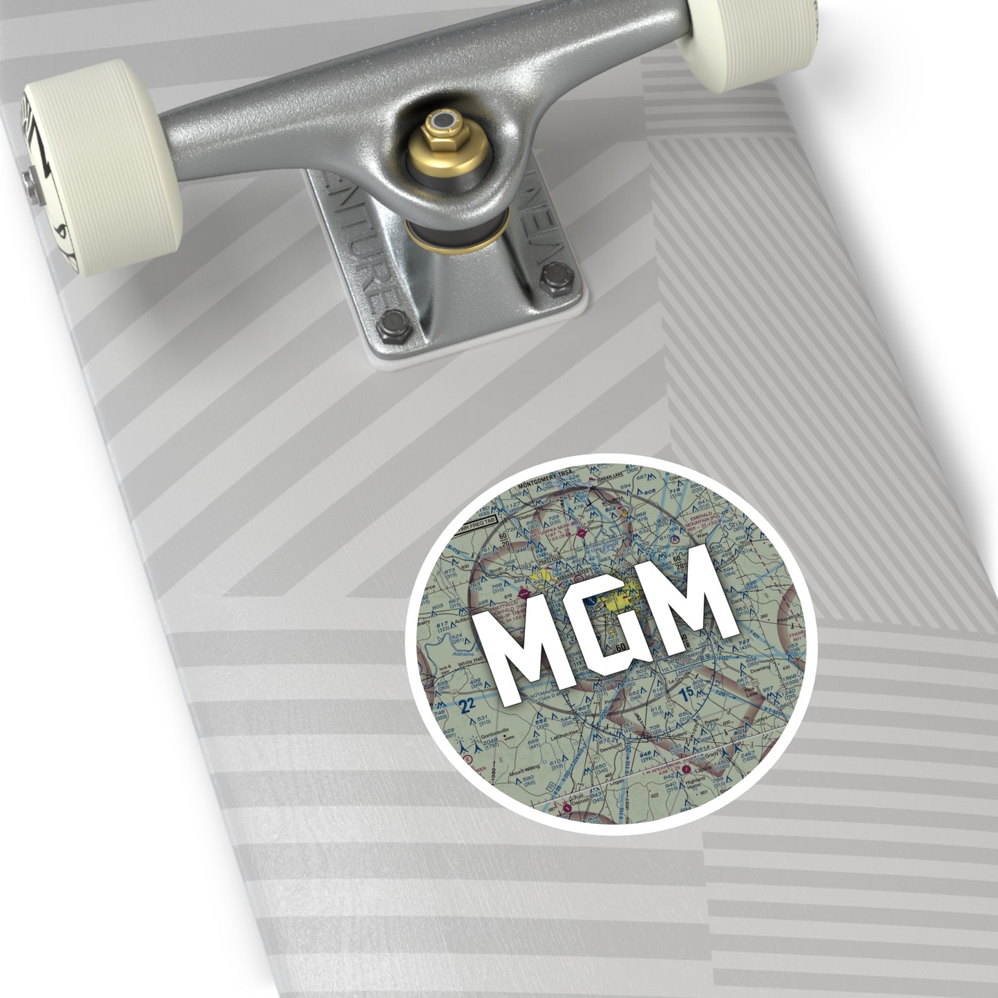 MGM Round Sticker | Montgomery Regional (Dannelly Field) Airport Sticker