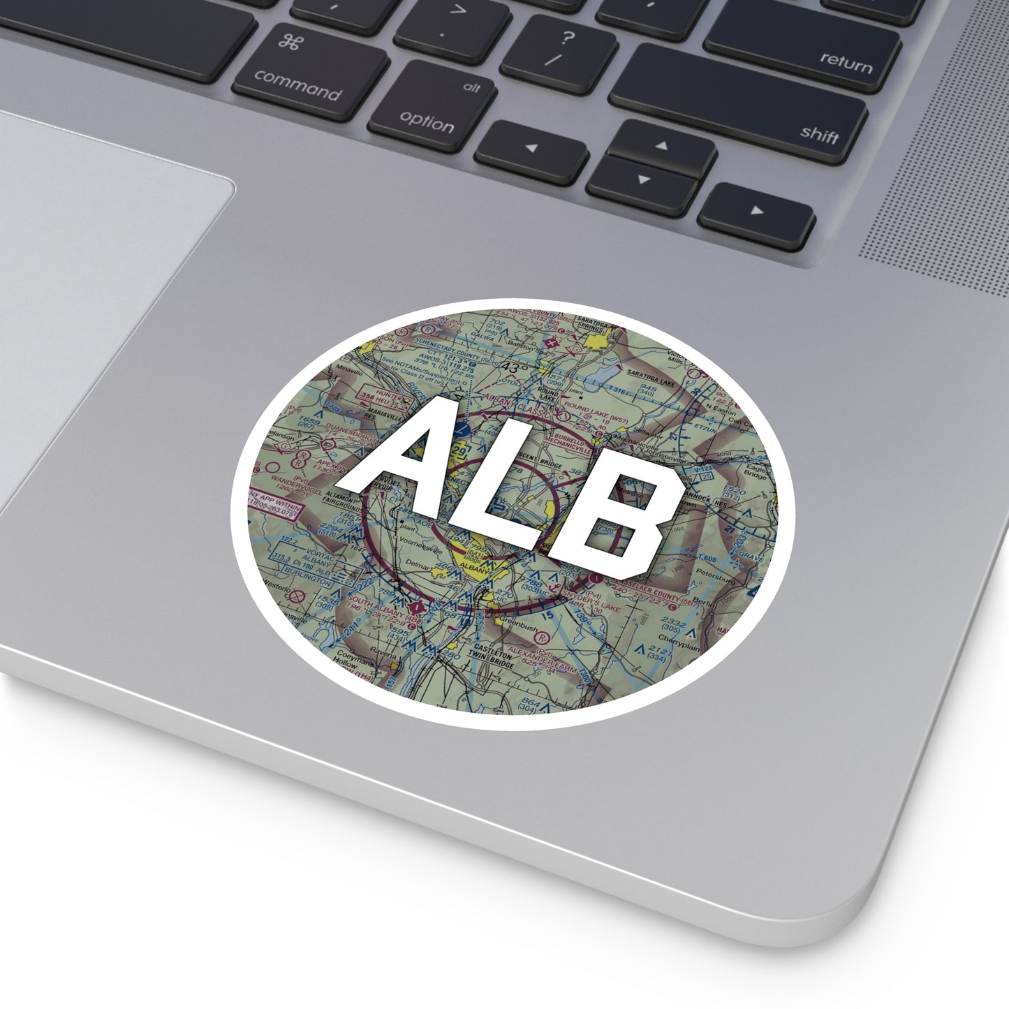 ALB Round Sticker | Albany International Airport Sticker