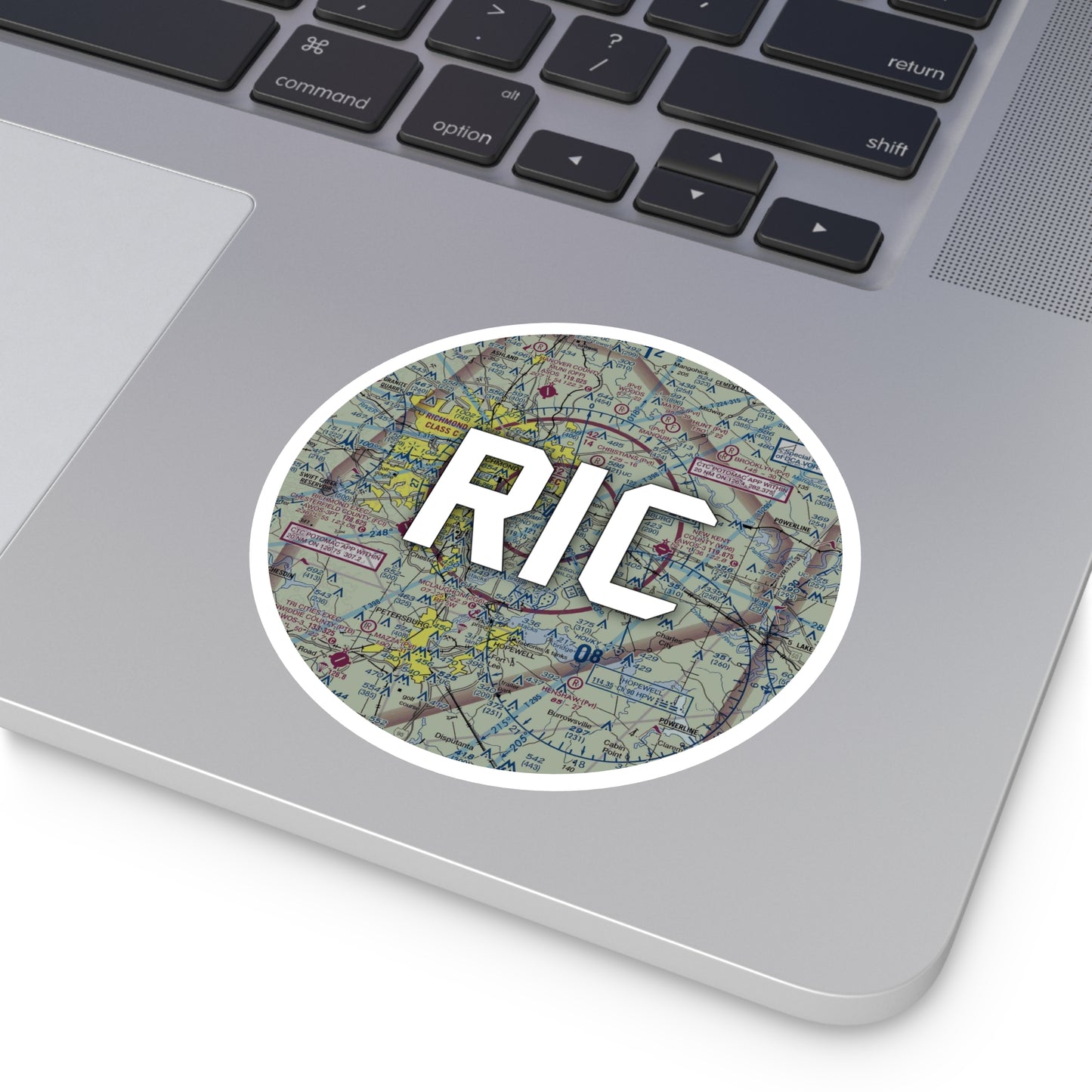 RIC Round Sticker | Richmond International Airport Sticker