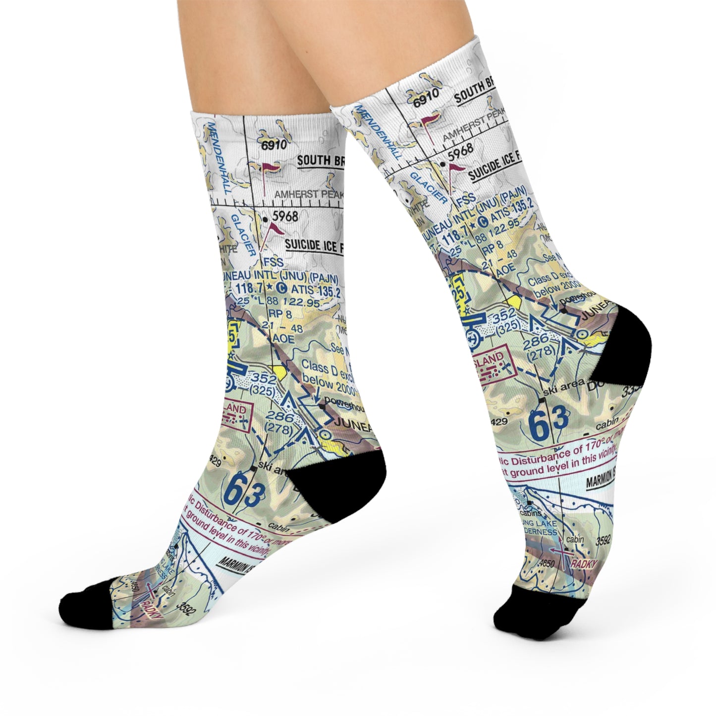 JNU Cushioned Crew Socks | Juneau International Airport Socks